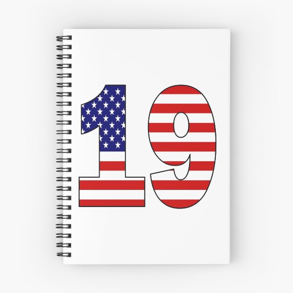 Item preview, Number 19 with USA flag on the background designed and sold by AllShirts21.