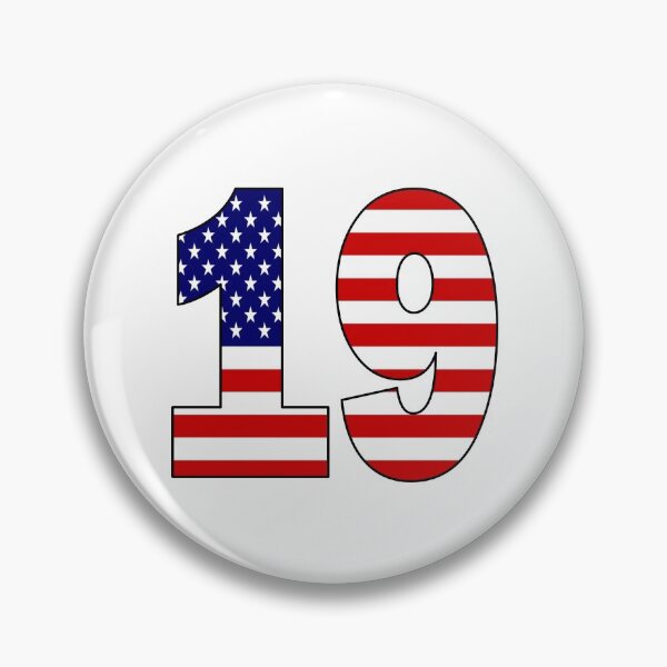 Item preview, Number 19 with USA flag on the background designed and sold by AllShirts21.