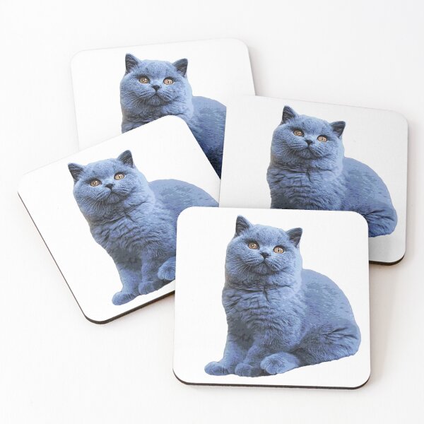 Item preview, British Shorthair Cat Cute Blue Kitten Art designed and sold by ElegantCat.