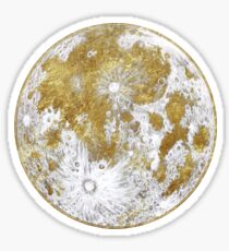 Golden Moon Pattern Sticker