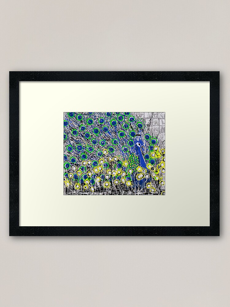 Alternate view of Peacock Framed Art Print