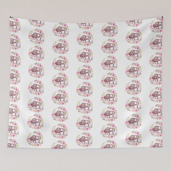 Item preview, Show your Buffalo NY Pride!  Floral Bison Watercolor designed and sold by MissBuffalove.