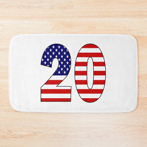 Item preview, Number 20 with USA flag on the background designed and sold by AllShirts21.