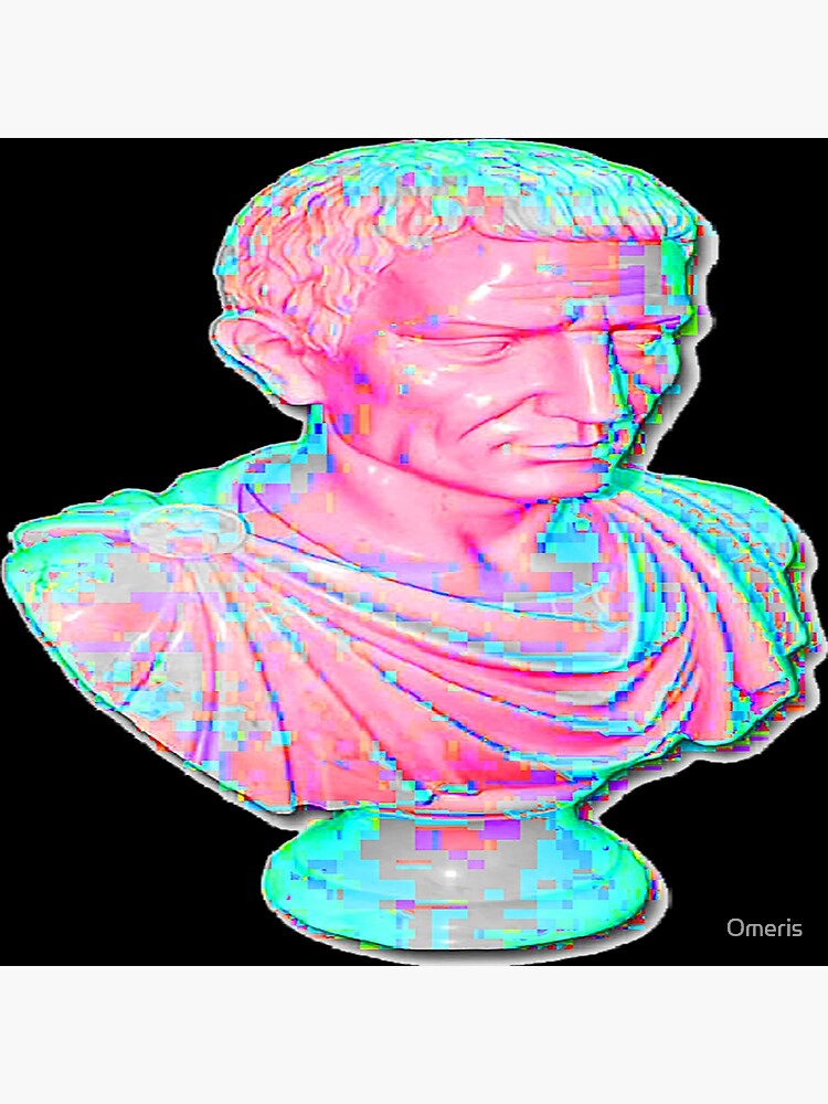 "Roman bust sculpture vaporwave" Poster for Sale by Omeris Redbubble
