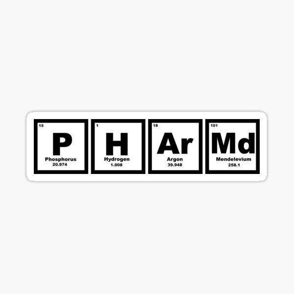 PharmD Periodic Table Sticker