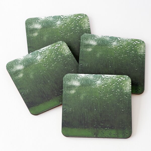 Item preview, Window Raindrops Green Trees Abstract designed and sold by worldways.