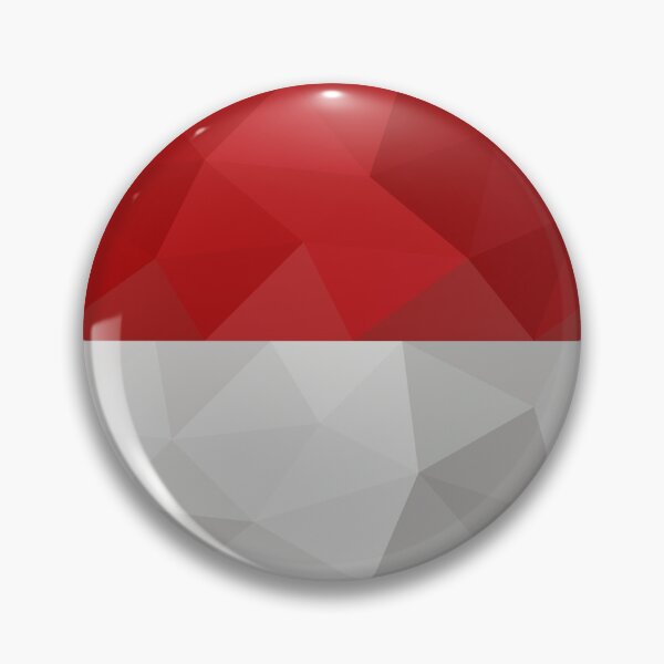 Item preview, Geometric Indonesia Flag Art – Modern Red and White Design designed and sold by OrangePoly.