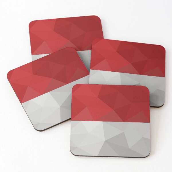 Item preview, Geometric Indonesia Flag Art – Modern Red and White Design designed and sold by OrangePoly.
