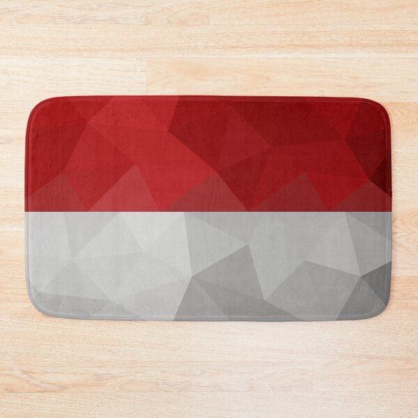 Item preview, Geometric Indonesia Flag Art – Modern Red and White Design designed and sold by OrangePoly.
