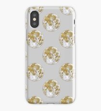 Golden Moon Pattern iPhone Case