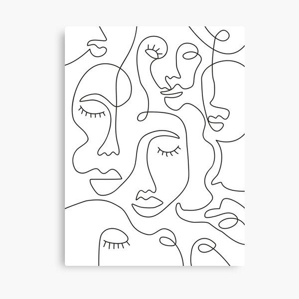 Abstract Faces Canvas Print