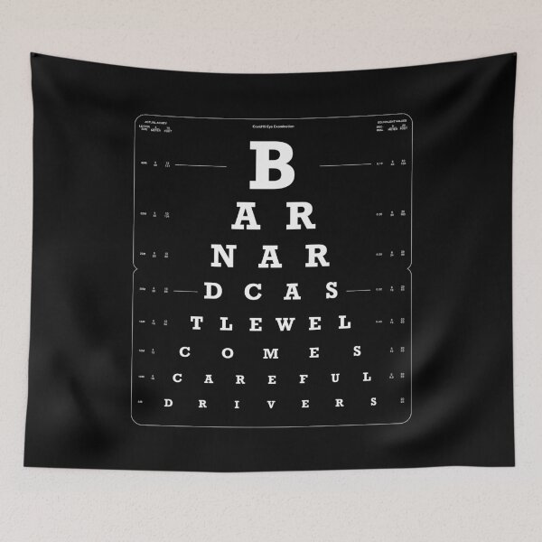 Item preview, Barnard Castle Eye Test dark version designed and sold by Civil-Woke.