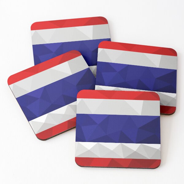 Item preview, Geometric Thailand Flag Art – Modern Tri-Color Design designed and sold by OrangePoly.