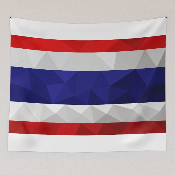 Item preview, Geometric Thailand Flag Art – Modern Tri-Color Design designed and sold by OrangePoly.