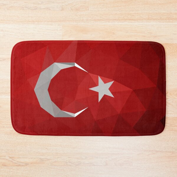 Item preview, Geometric Turkey Flag Art – Modern Crescent and Star Design designed and sold by OrangePoly.