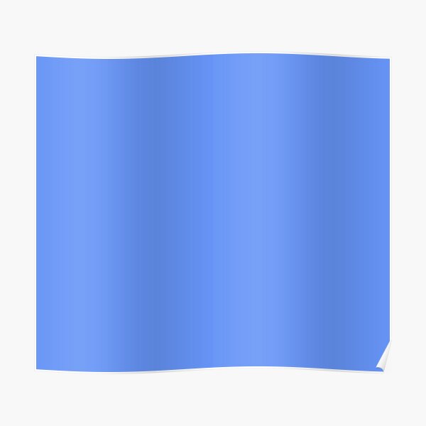 Cornflower Blue Plain Solid Color Poster