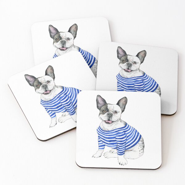 Item preview, Sailor french bulldog in vest designed and sold by Ekaterina Khozatskaya.