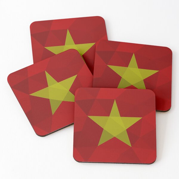 Item preview, Geometric Vietnam Flag Art – Modern Red and Yellow Star Design designed and sold by OrangePoly.