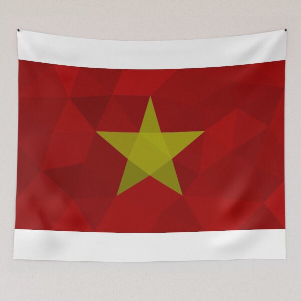 Item preview, Geometric Vietnam Flag Art – Modern Red and Yellow Star Design designed and sold by OrangePoly.