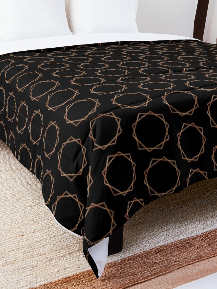 Alternate view of Golden Geometric Pattern Comforter