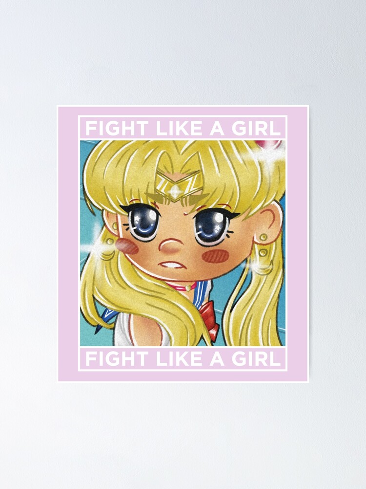 Fight Like A Girl Poster By Katanart Redbubble Fight Like A Girl Poster By Katanart Redbubble