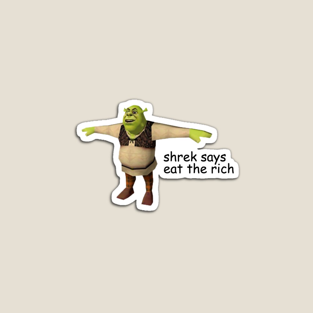 shrek is life t pose  Sticker for Sale by chongca