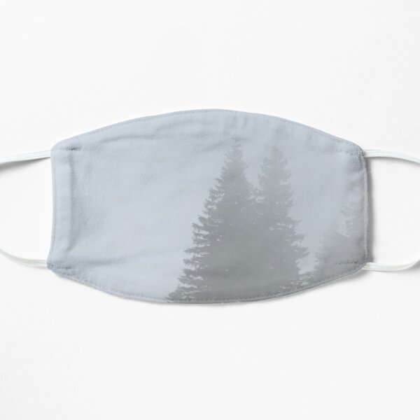 lonely trees in the morning mist Mask