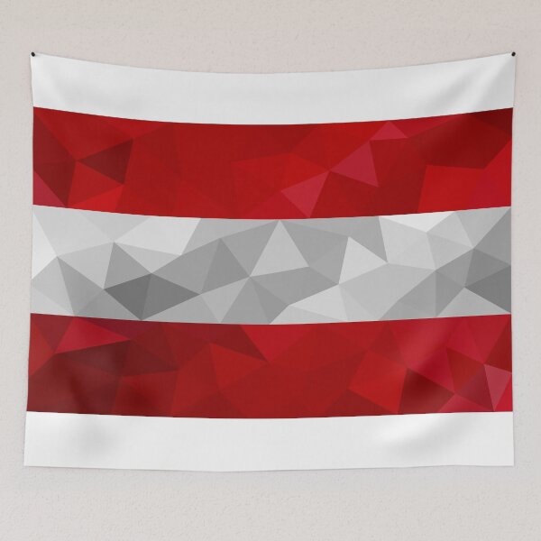 Item preview, Geometric Austria Flag Art – Modern Red and White Design designed and sold by OrangePoly.