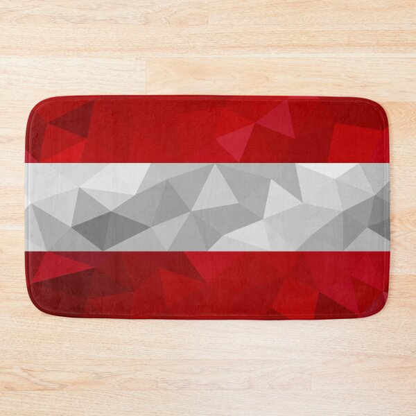 Item preview, Geometric Austria Flag Art – Modern Red and White Design designed and sold by OrangePoly.
