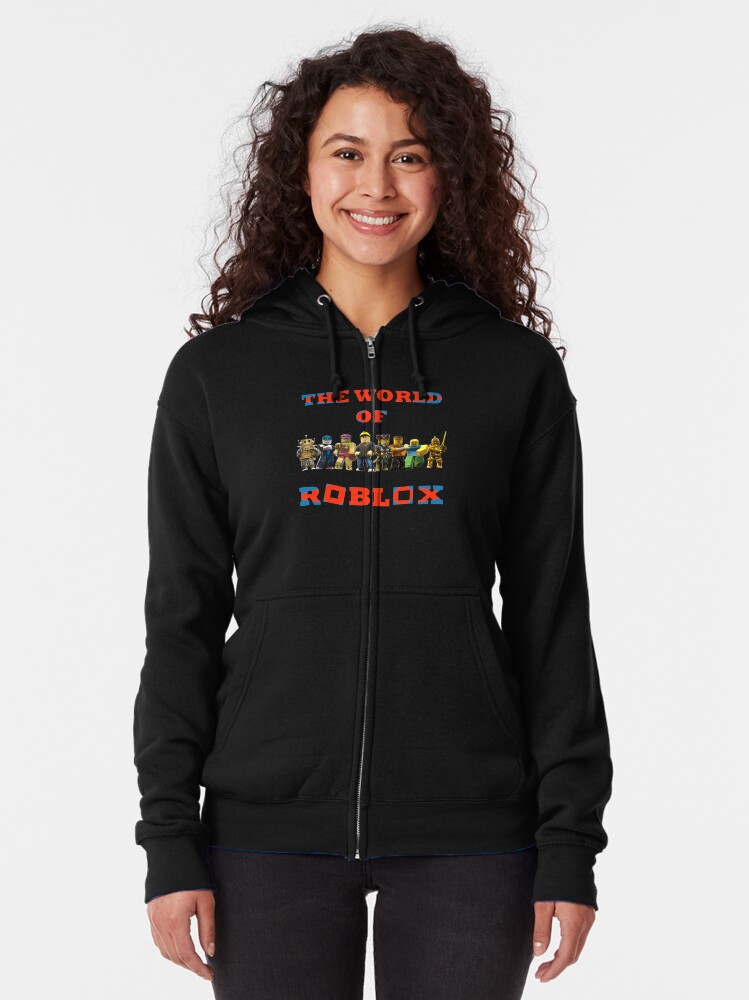 The World Of Roblox Zipped Hoodie By Adam T Shirt Redbubble - zipped hoodie roblox