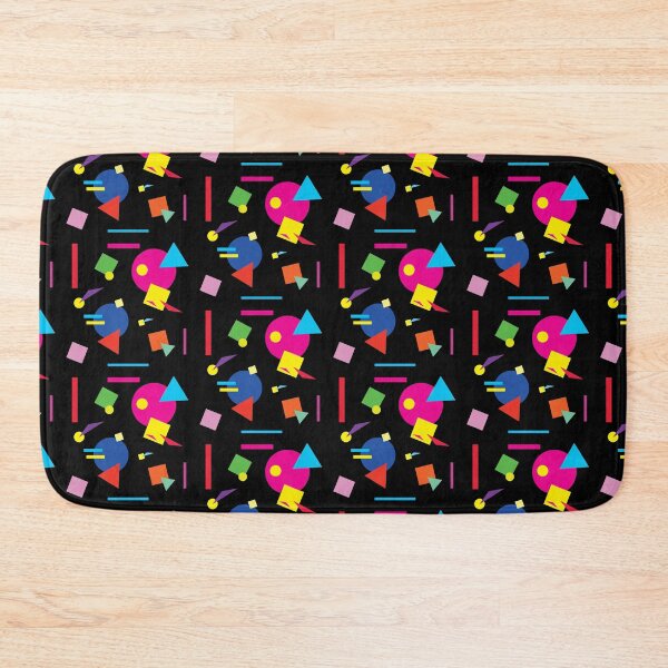 Item preview, Coloured 1980s Classic Retro Shapes (SMALL)  - BLACK - Retro Shapes #1 designed and sold by QuarterMoon.