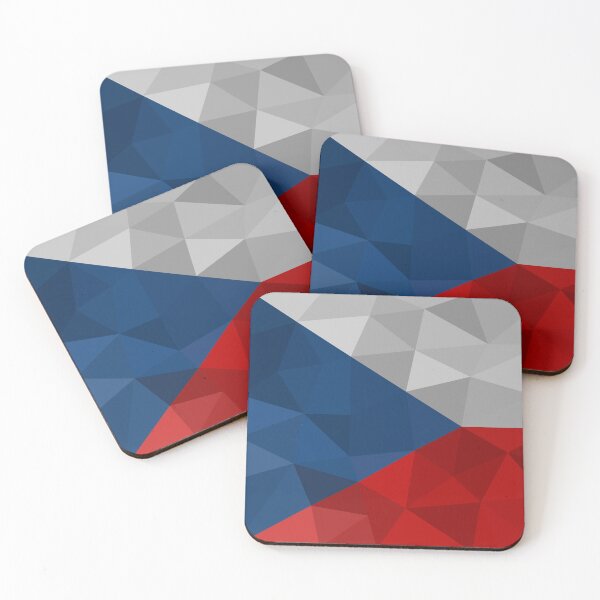 Item preview, Geometric Czech Republic Flag Art – Modern Tri-Color Design designed and sold by OrangePoly.