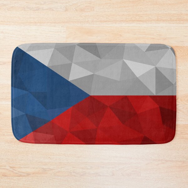 Item preview, Geometric Czech Republic Flag Art – Modern Tri-Color Design designed and sold by OrangePoly.