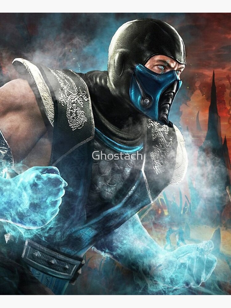 Mortal Kombat Ninjas Poster Original Art - Scorpion Sub-Zero Reptile Smoke  NEW