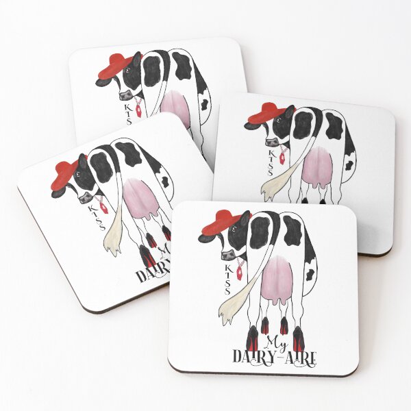 Item preview, Kiss My Dairy-Aire Cow Print designed and sold by TexasMerch.