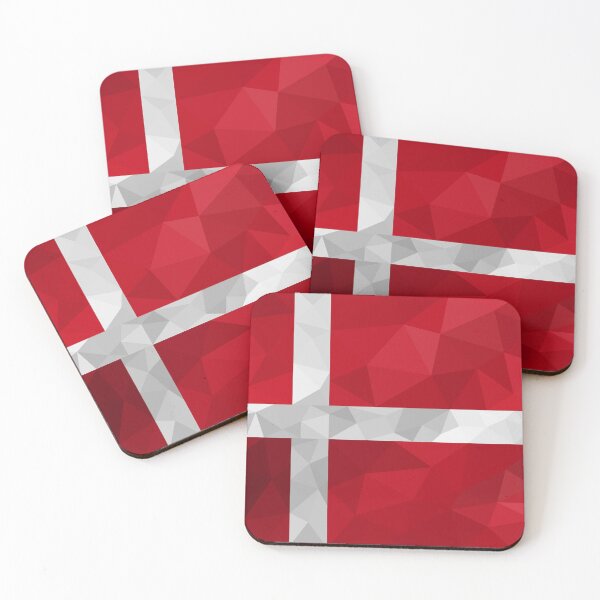 Item preview, Geometric Denmark Flag Art – Modern Danish Cross Design designed and sold by OrangePoly.