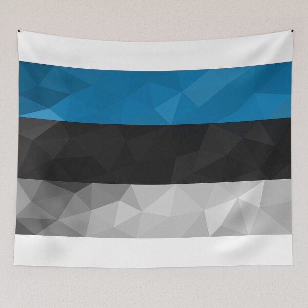 Item preview, Geometric Estonia Flag Art – Abstract Tri-Color Design designed and sold by OrangePoly.