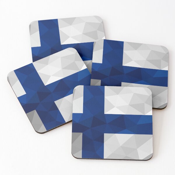 Item preview, Geometric Finland Flag Art – Nordic Cross Design designed and sold by OrangePoly.