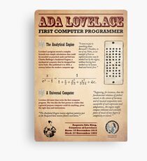 Ada Lovelace: First Computer Programmer Metal Print