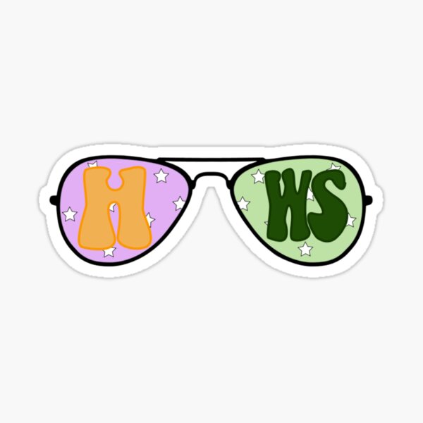 HWS Sunglasses Retro Font Sticker