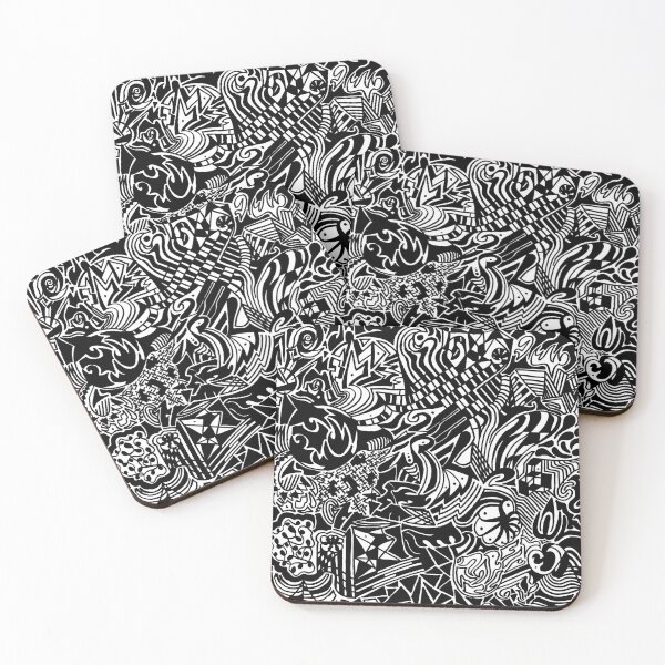 Item preview, Black and White Random Doodles designed and sold by BrakeRoom.