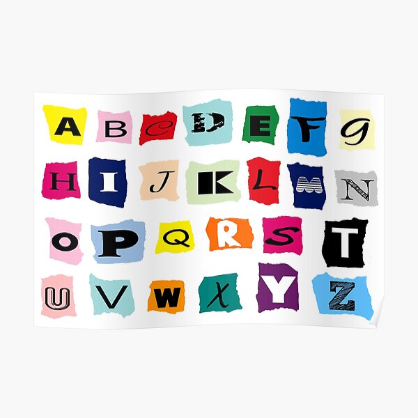letters symbols Poster