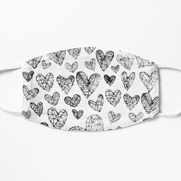 Wire Hearts Pattern Mask