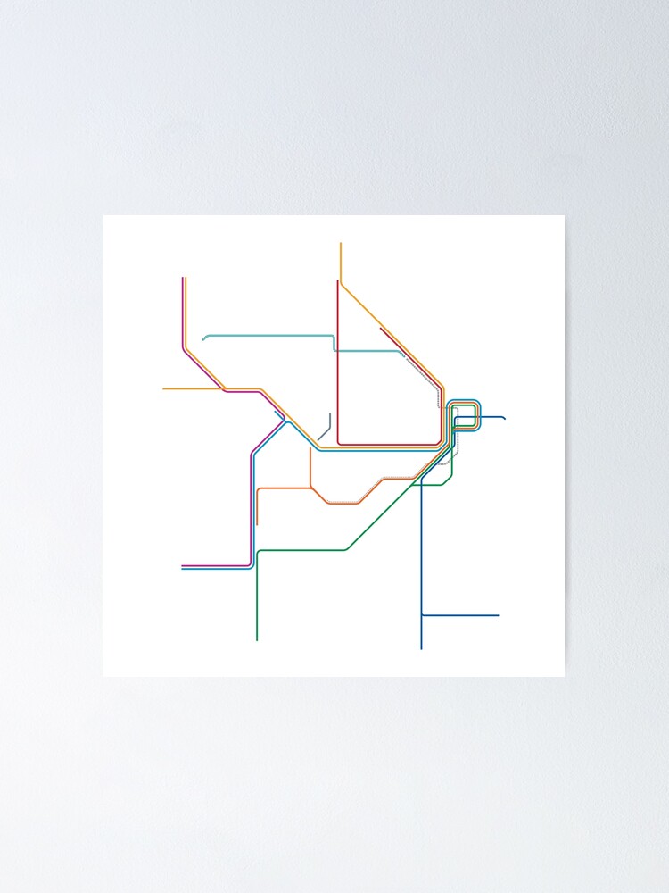 Alternate view of Sydney Train Map Poster