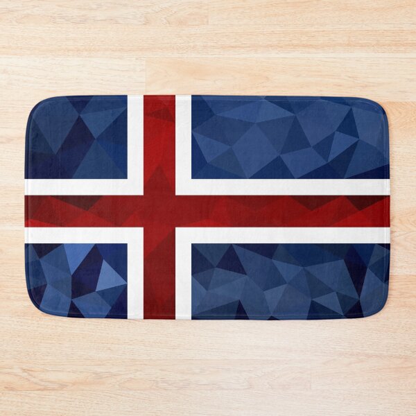 Item preview, Low Poly Iceland Flag - Geometric Nordic Cross Design designed and sold by OrangePoly.