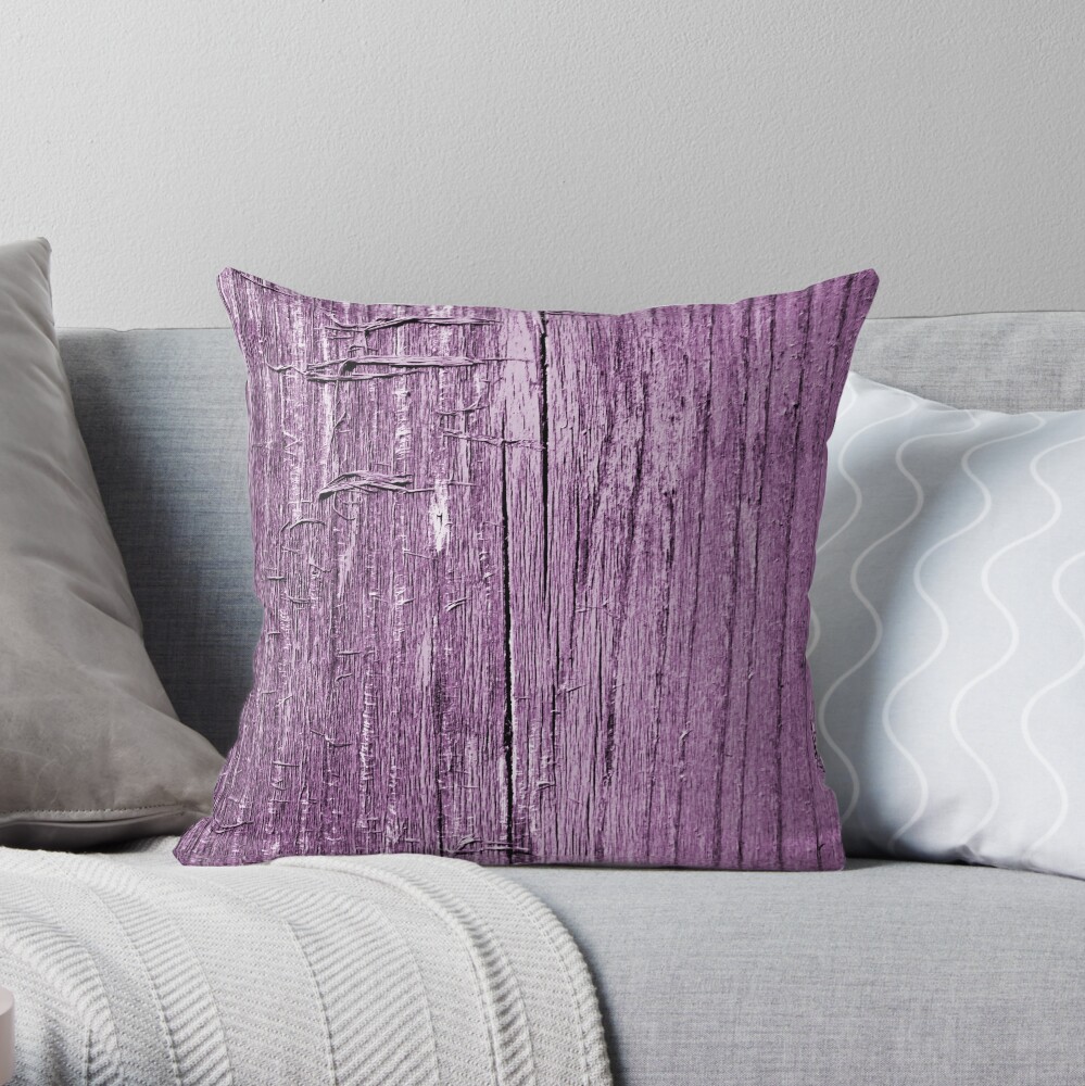 Rustic violet Throw Pillow