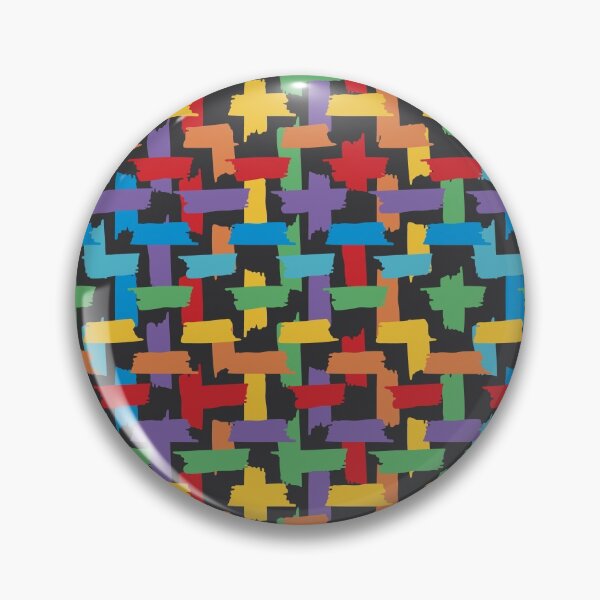 Brush Weave | Bright on Black Pin
