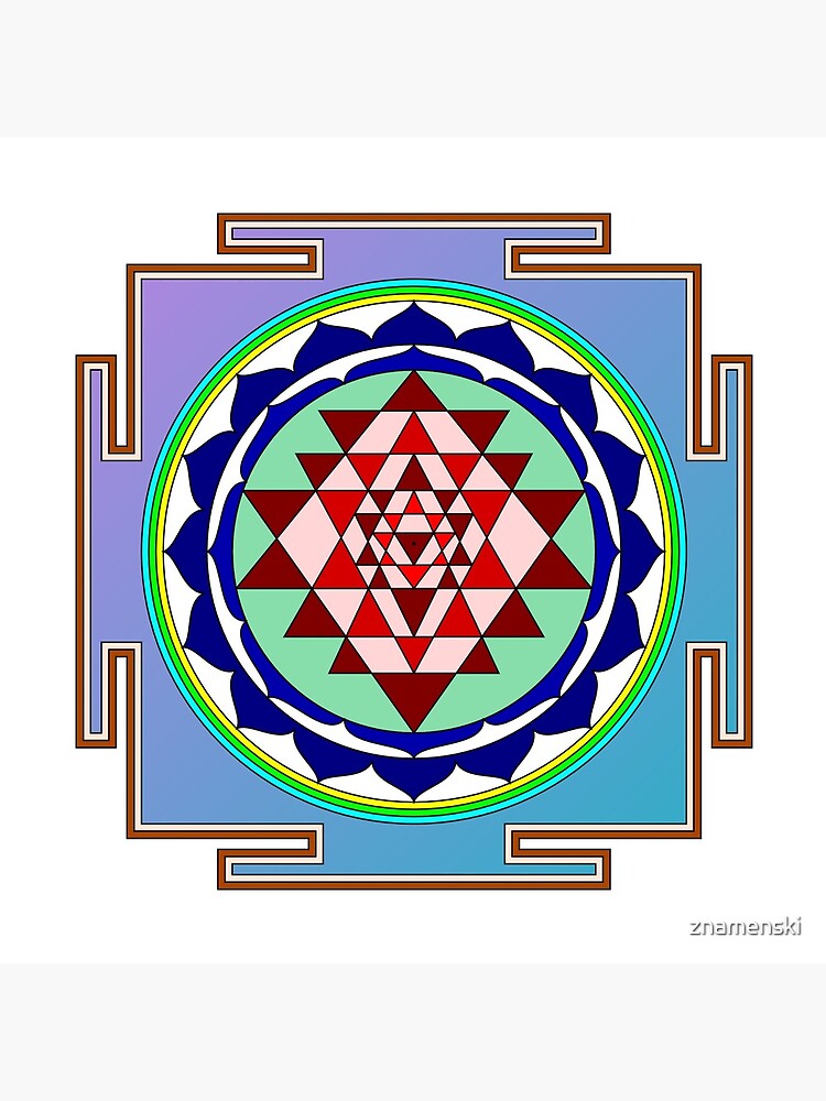 The Sri Yantra is a form of mystical diagram, known as a yantra, found in the Shri Vidya school of Hindu tantra. by znamenski