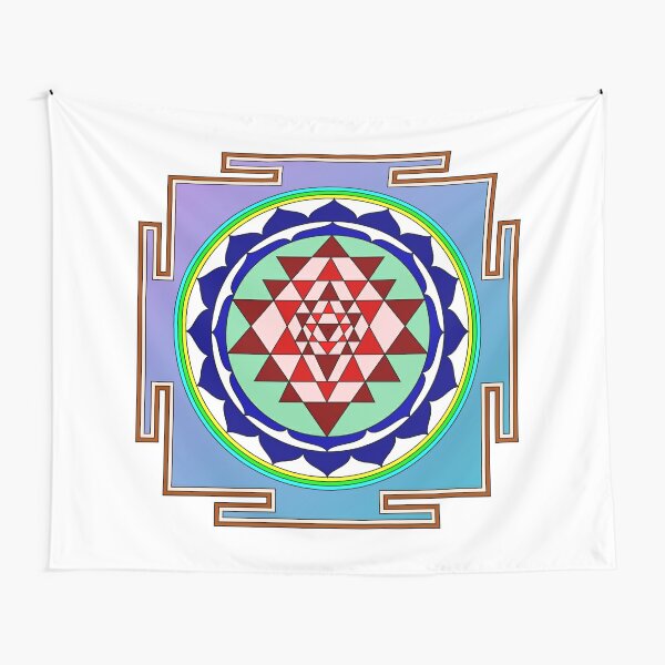 The Sri Yantra is a form of mystical diagram, known as a yantra, found in the Shri Vidya school of Hindu tantra. Tapestry