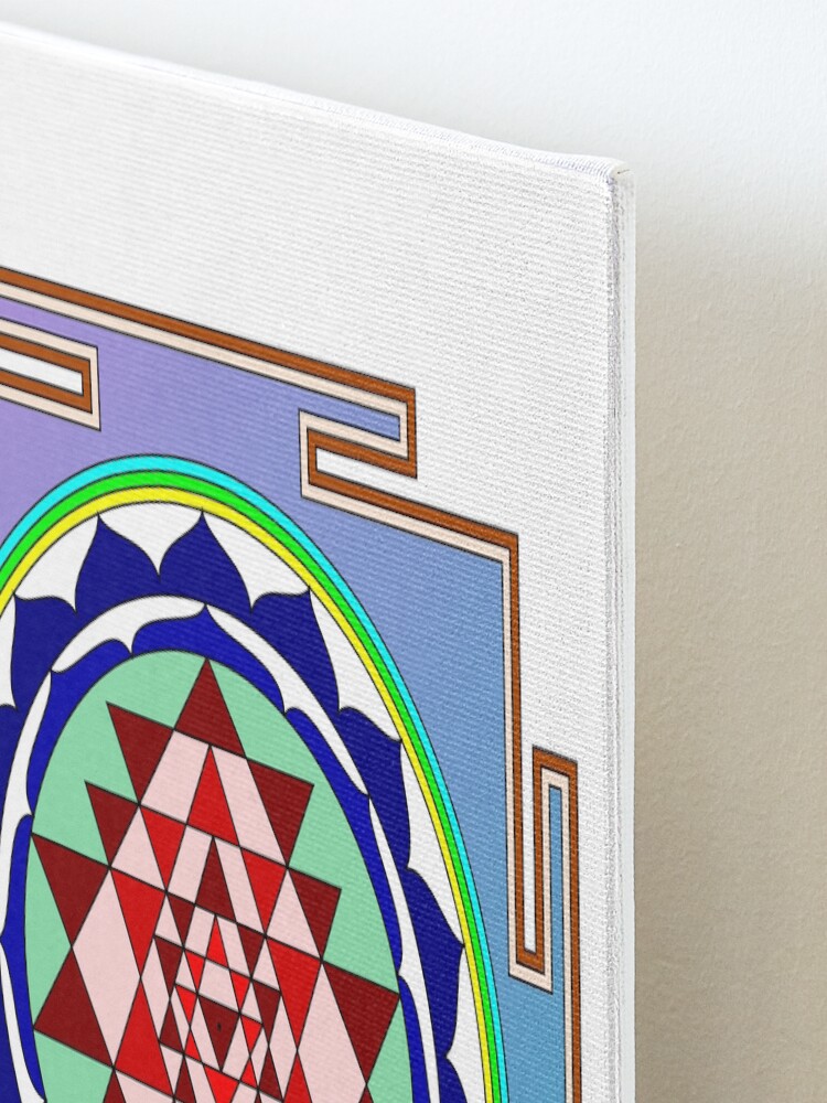 Alternate view of The Sri Yantra is a form of mystical diagram, known as a yantra, found in the Shri Vidya school of Hindu tantra. Mounted Print